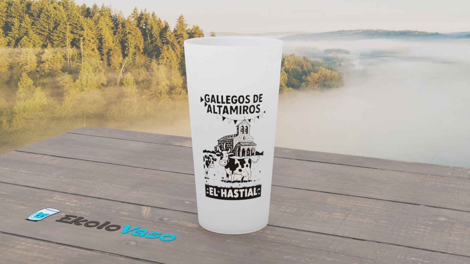 40 cl-ko edalontzi berrerabilgarria eta pertsonalizagarria kolore baten. - Image 3