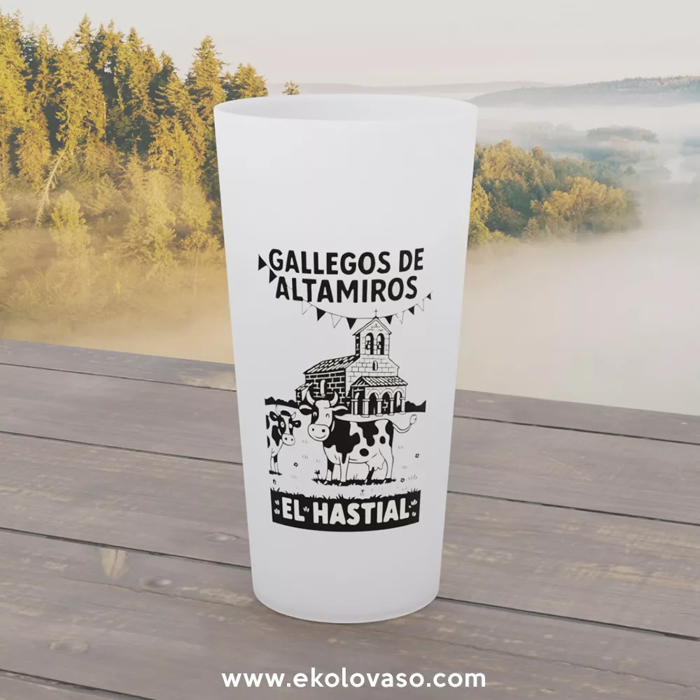 Vaso de 40 cl reutizable e personalizable a 1 cor - Imaxe 3